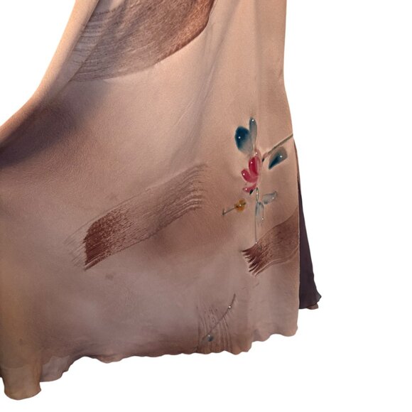 VTG Y2k Regine Los Angeles Fairycore Maxi Slip Deep V Back Embellished Dress M - Picture 10 of 16